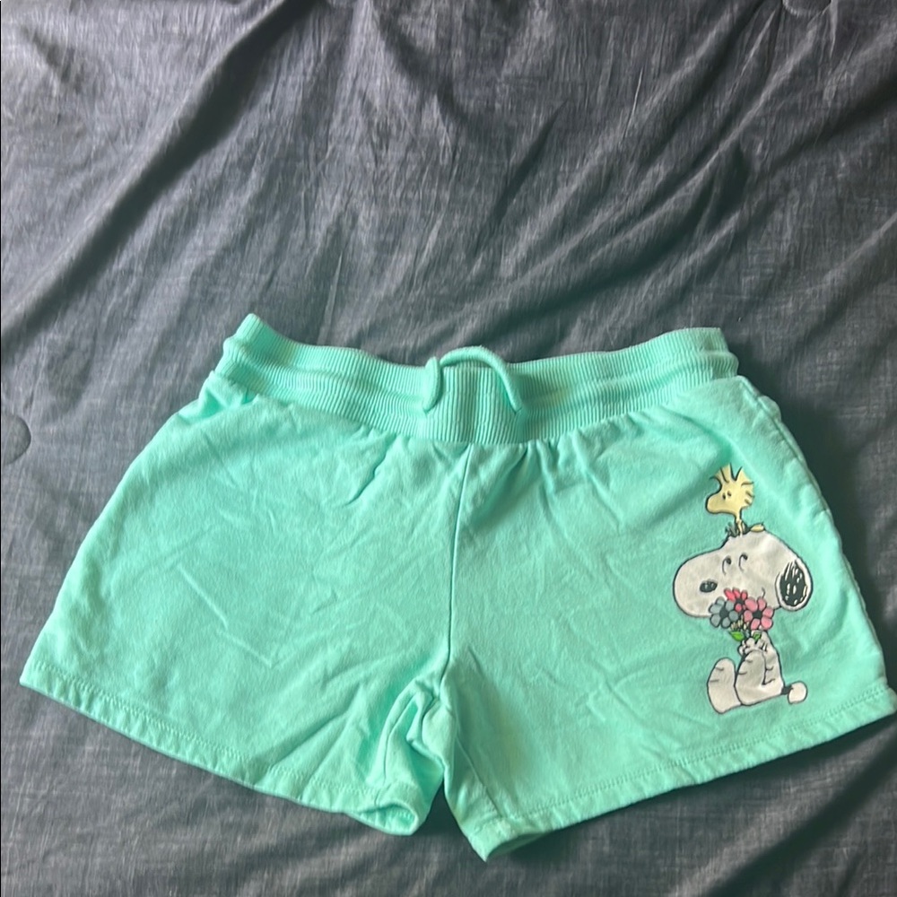 Peanuts Women's Mint Green Shorts